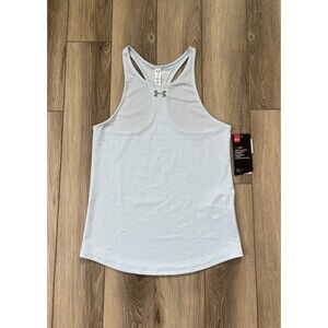 Under Armour Tech HeatGear Racerback Tank Top Light Blue Womens Sz XS NWT Gym